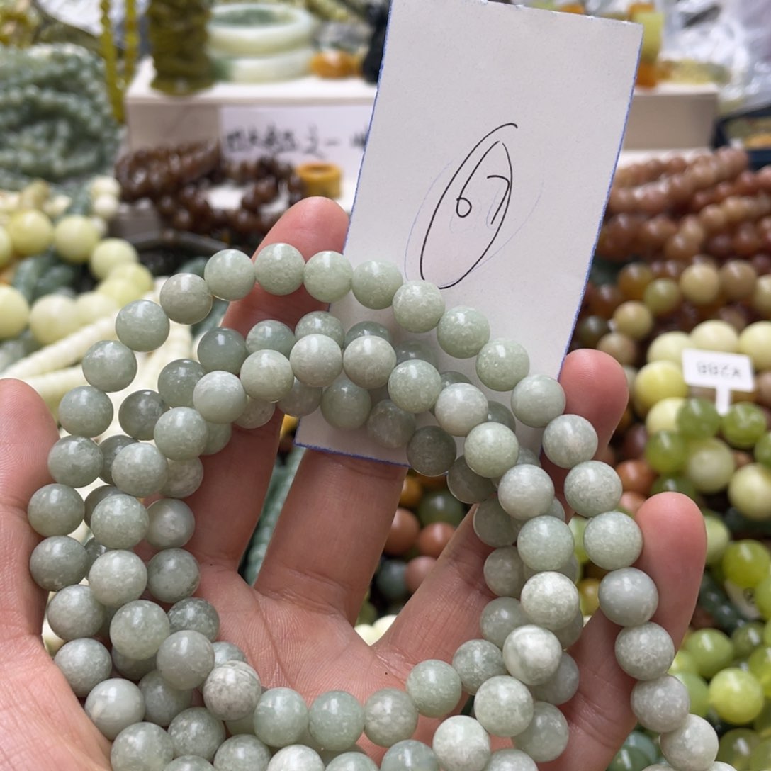 蛇纹石玉手链未镶嵌