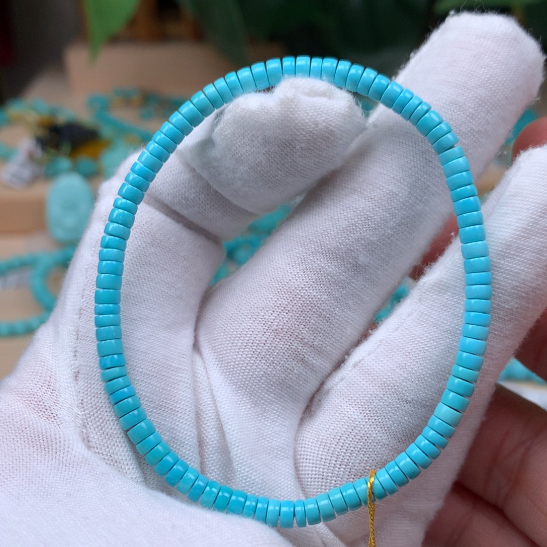 绿松石精品3.8直切未镶嵌