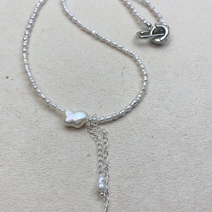 淡水珍珠颈饰银S925镶嵌