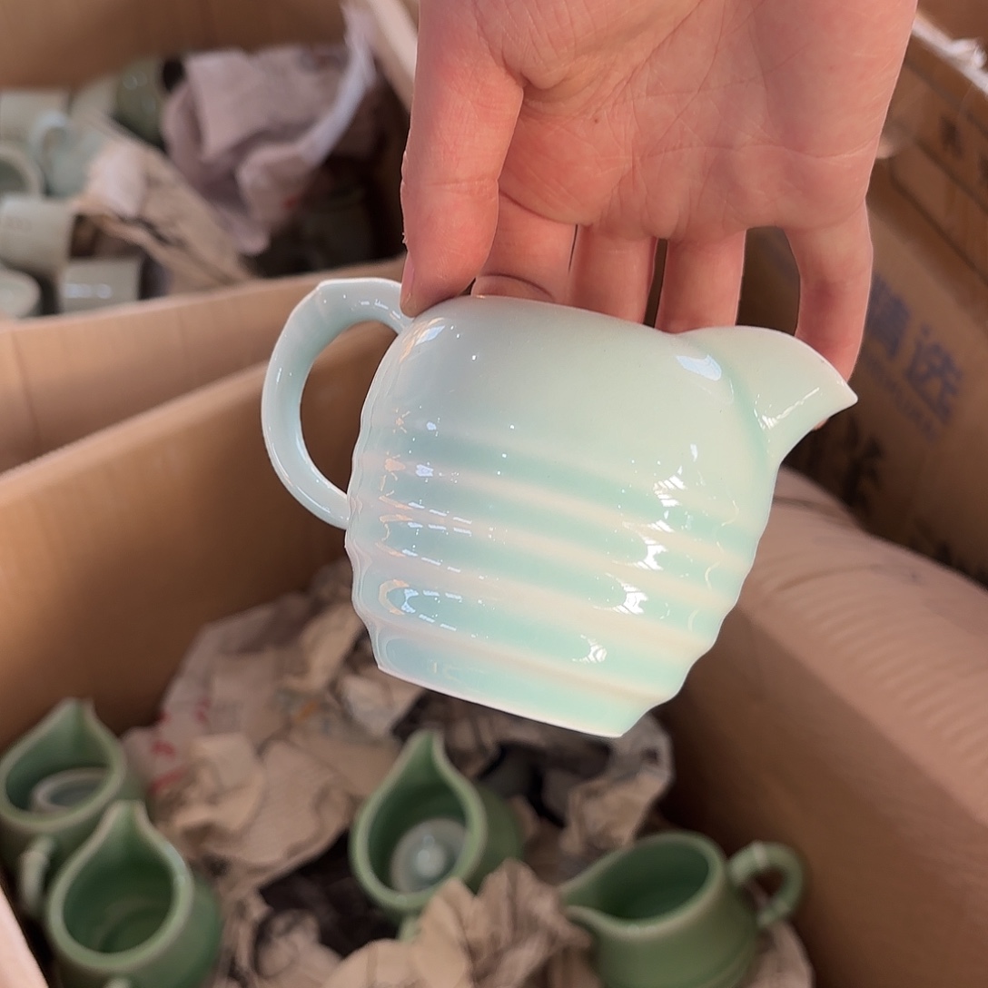 龙泉云间青瓷小米茶器