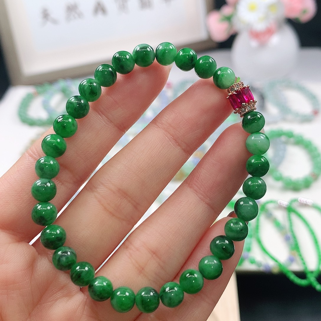 翡翠未镶嵌手链6mm