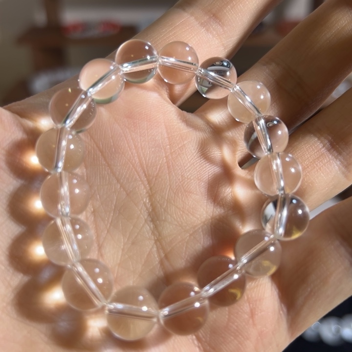 水晶手链未镶嵌AA白水晶手串