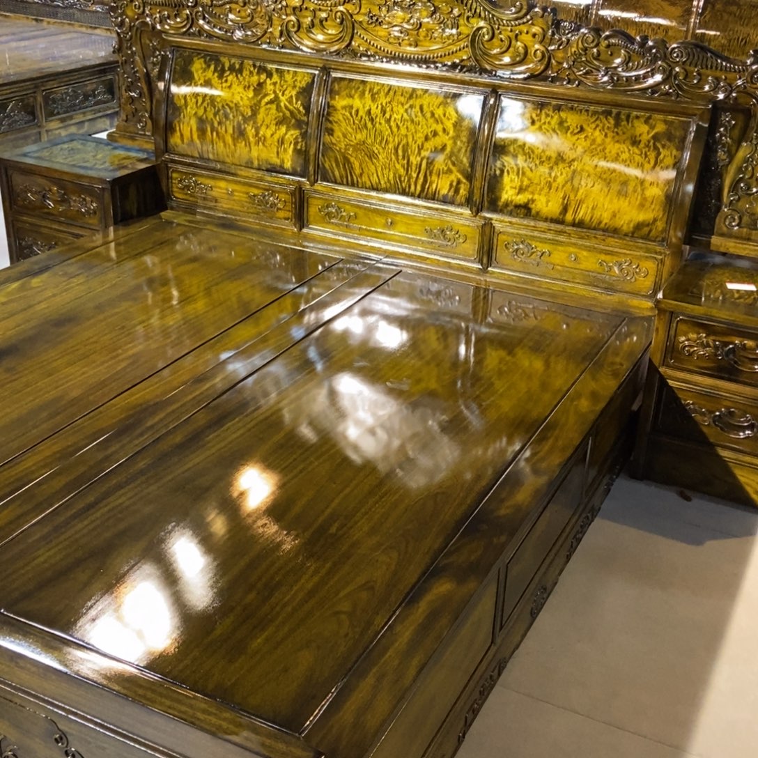 楠木高低床三件套百年好合