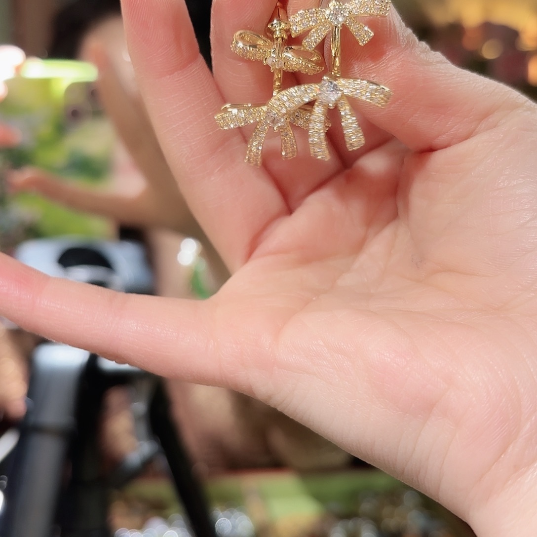 琉璃纯铜合金耳钉