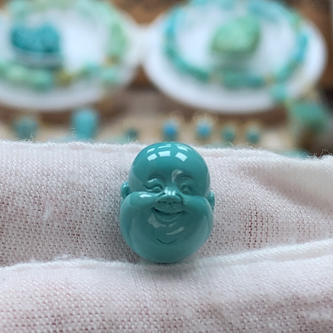 绿松石未镶嵌原矿绿松石弥勒