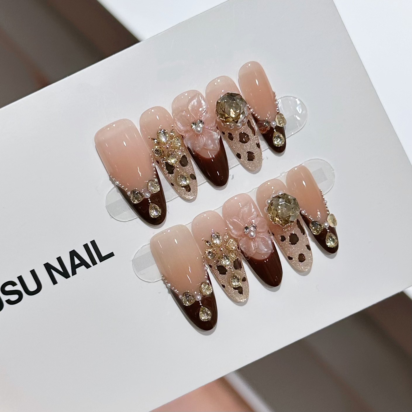 【琉璃花豹】SuSu纯手工穿戴甲-可拆卸式重复佩戴-10片装