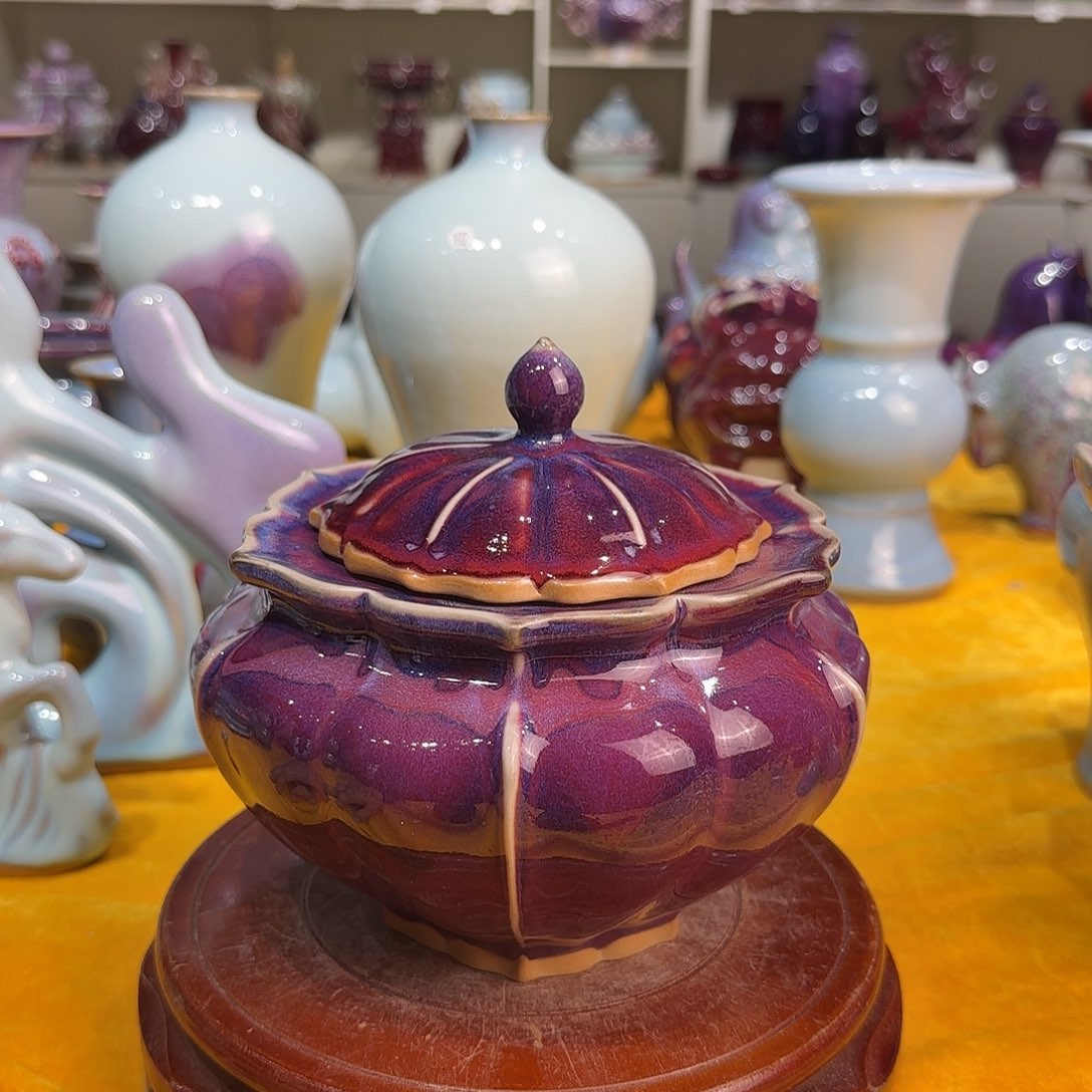 摆件陶郑家钧窑摆件