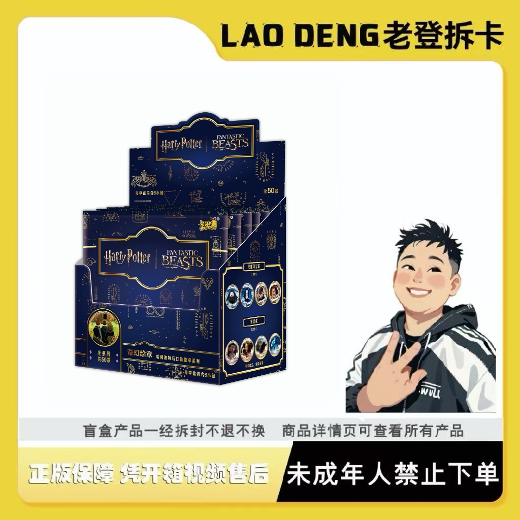 卡游哈利波特马口铁徽章系列-奇幻绘章徽章盲盒