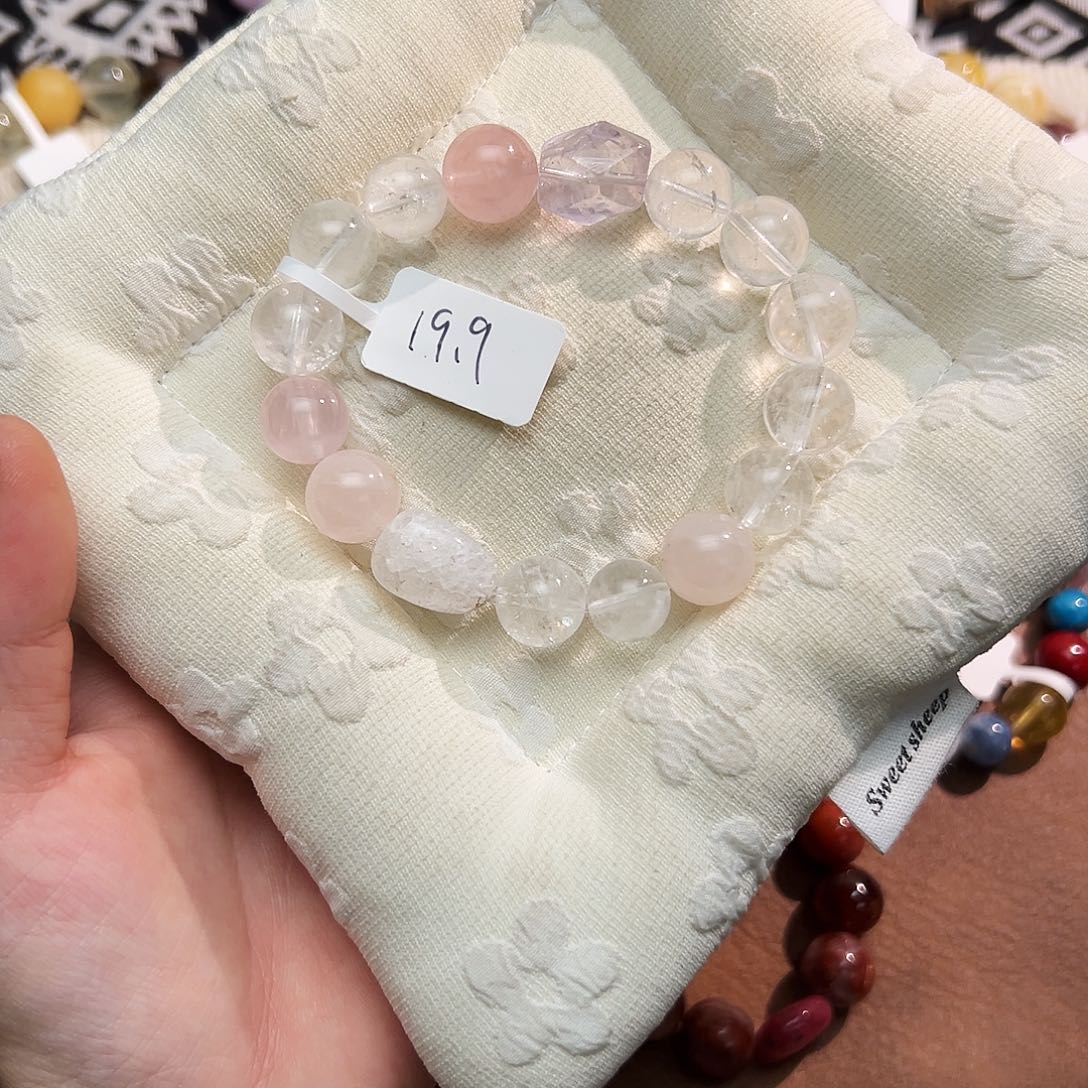烟晶手链银S925镶嵌分子