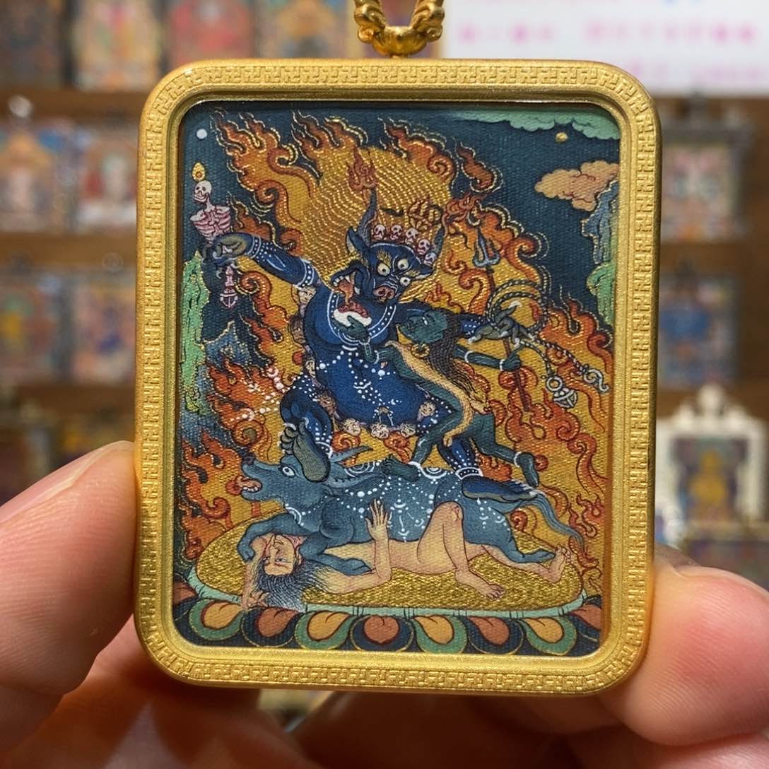 吊坠阎魔敌藏卡唐卡老卡