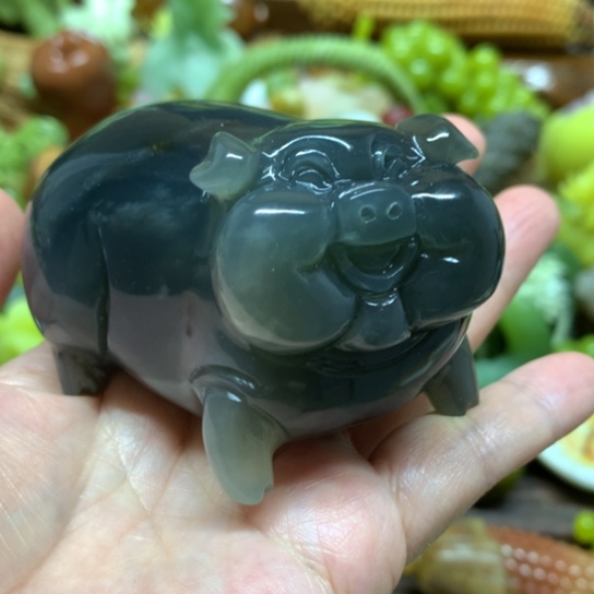 蛇纹石玉未镶嵌摆件