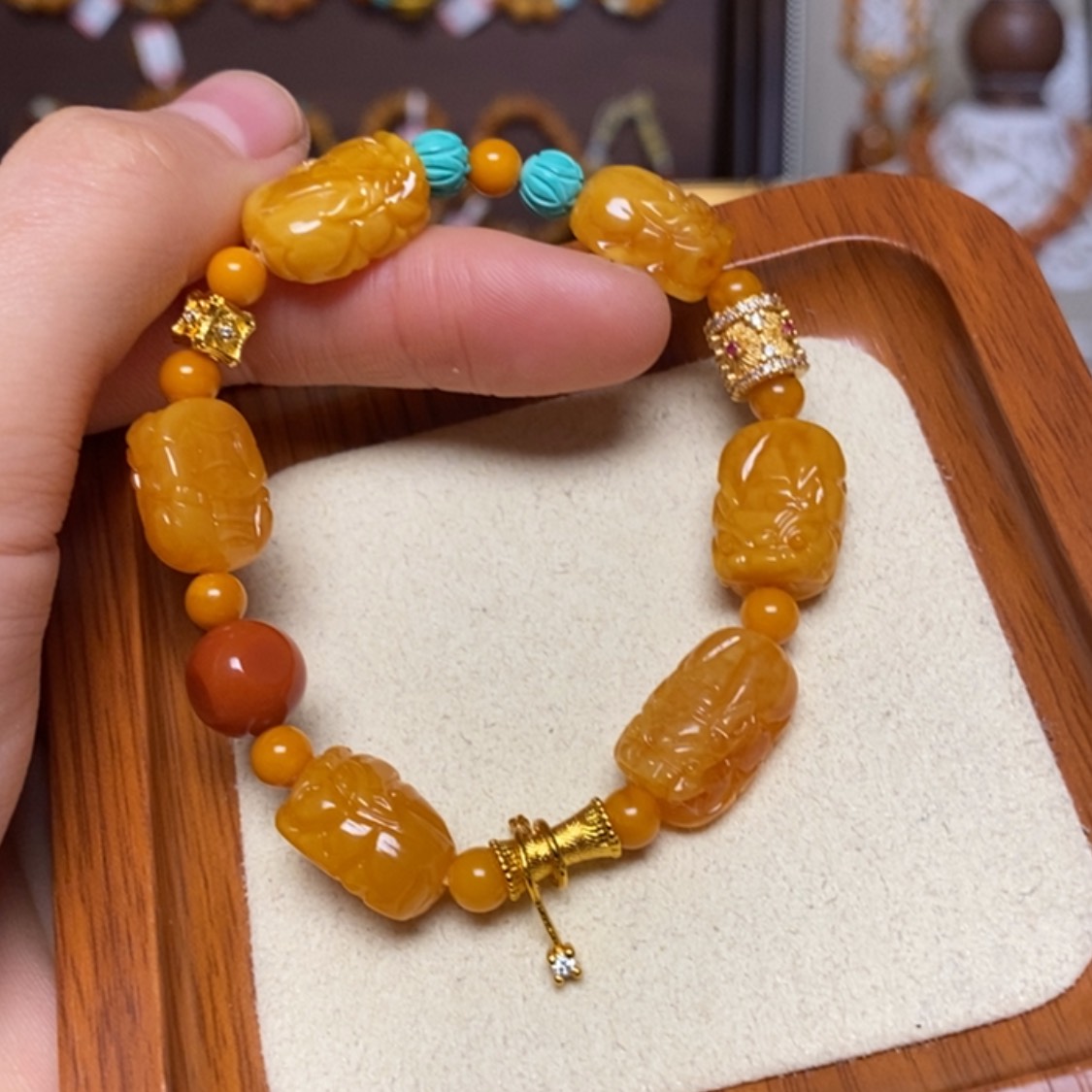 【闪购商品】手链蜜蜡未镶嵌手串