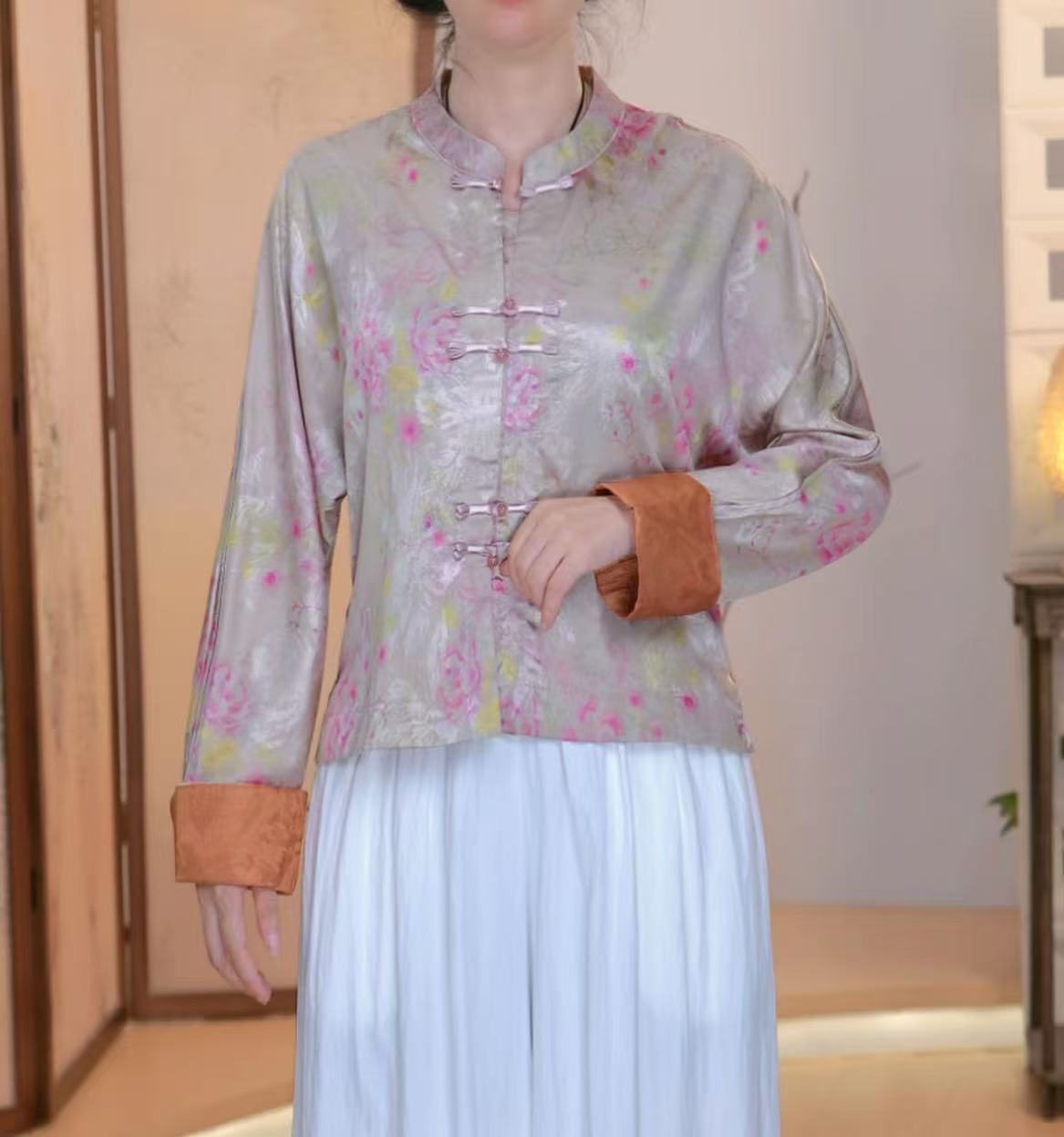 【玫花露】春夏新款新中式国风外套