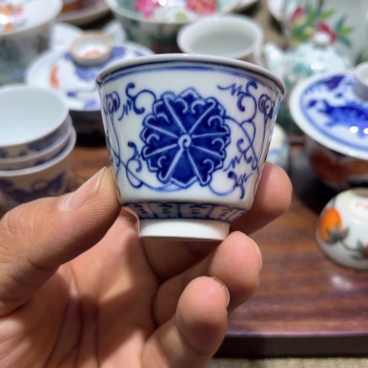 纯手绘精品盖碗杯