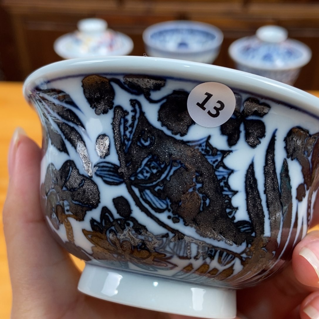 手绘现代茶具非古董
