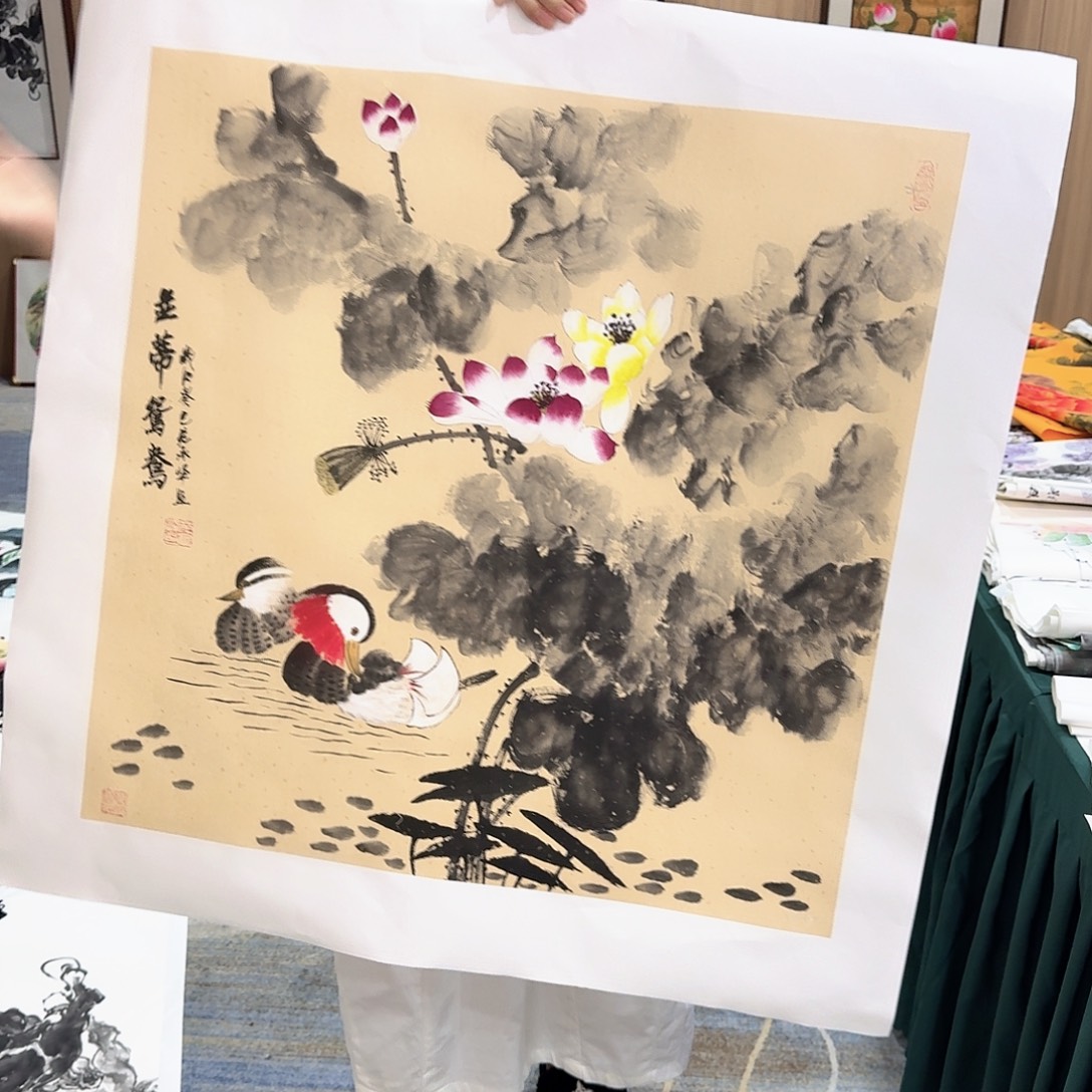 国画美女你好国画作品，哈哈哈哈哈