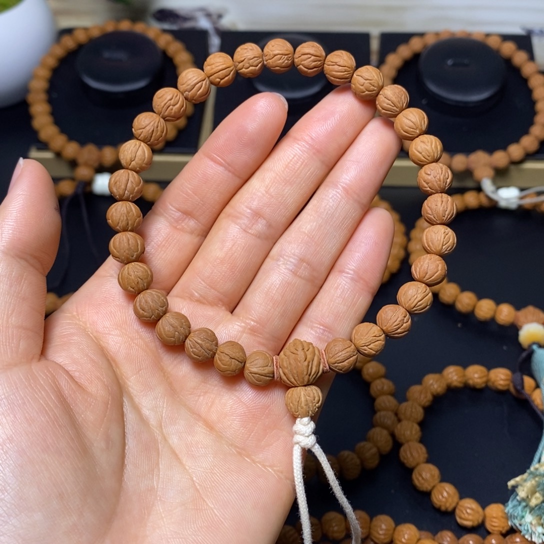 风***生桃核手串秦岭文玩桃核手持