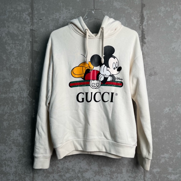 未使用 GUCCI/古驰 XS*1/Gucci&迪士尼米奇图案连帽卫衣/14155