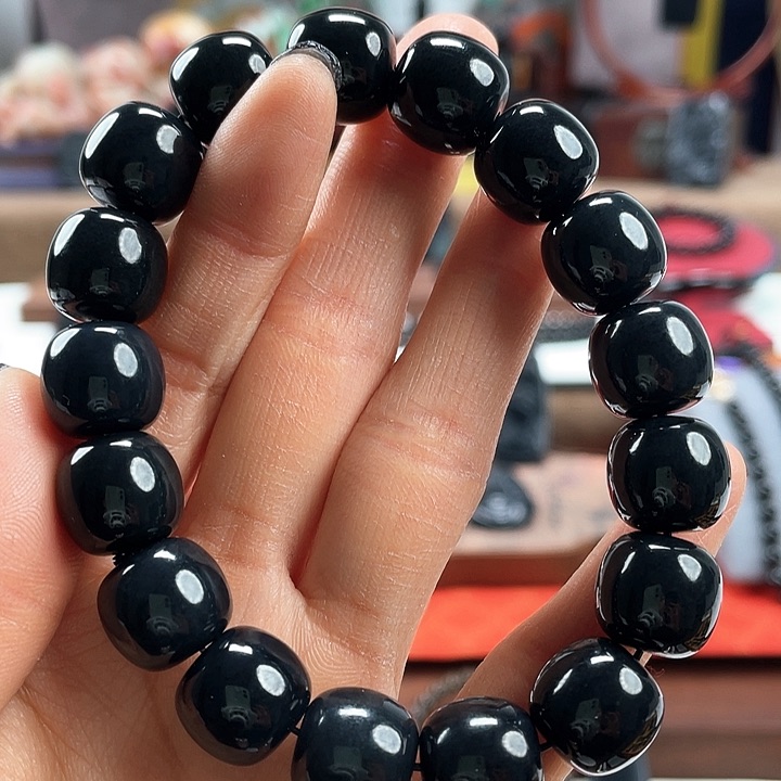 和田玉手串未镶嵌卡13羊脂级