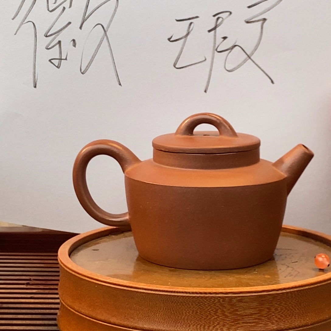 紫砂茶壶瑕疵巨轮200毫升紫泥