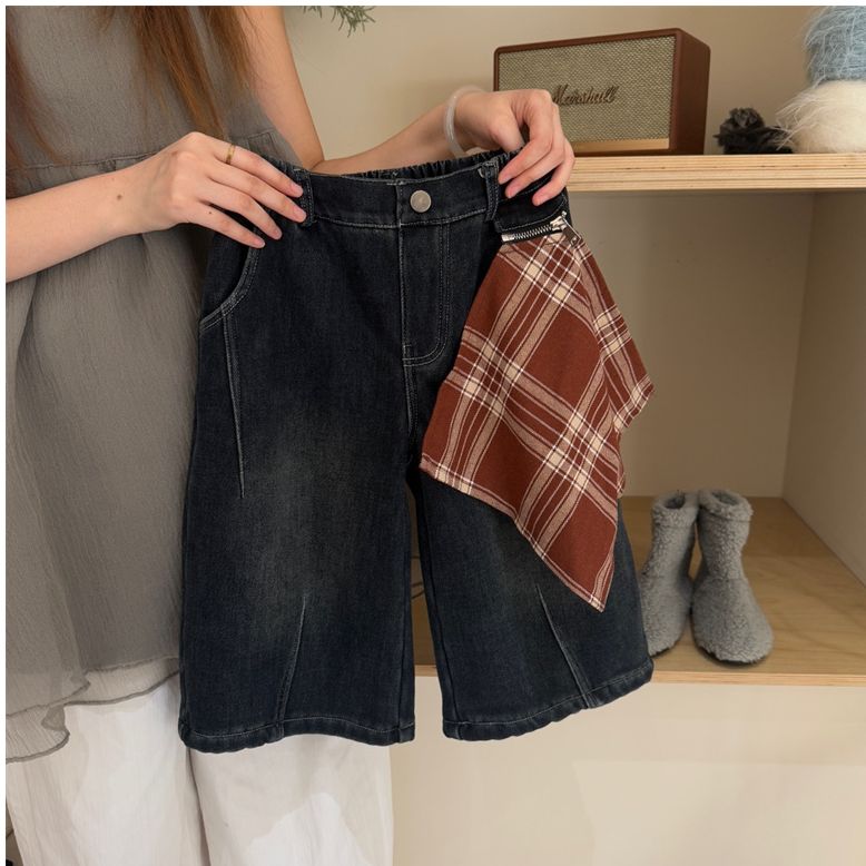 小一·25冬~格子牛仔裤D865（童装汉服）