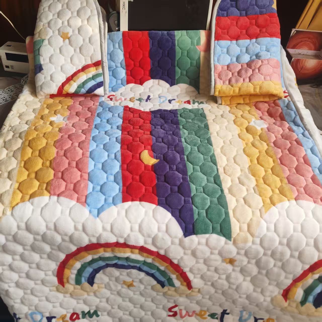 【床垫款】高端夹棉加厚牛奶绒多功能两用床垫三件套