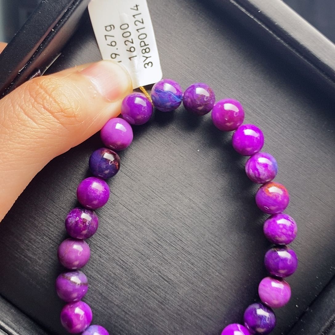 苏纪石（舒俱来）手链未镶嵌蓝紫炫彩