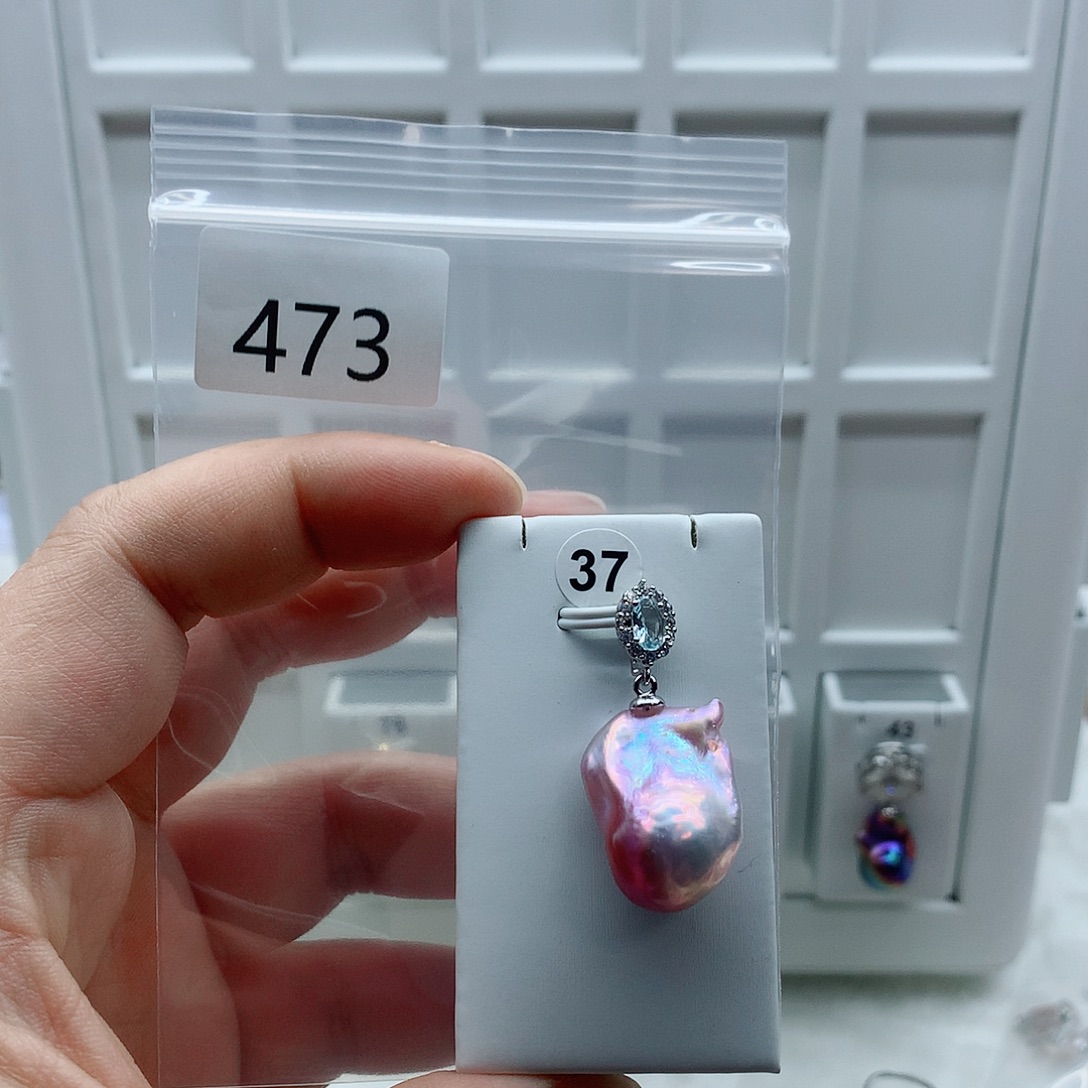 合金吊坠(不含链)淡水珍珠