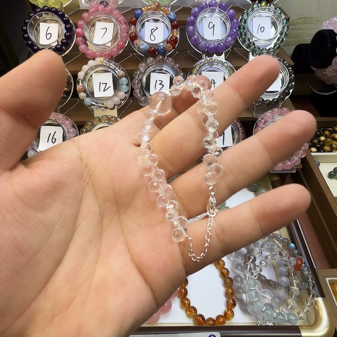 水晶手链未镶嵌天然水晶手链