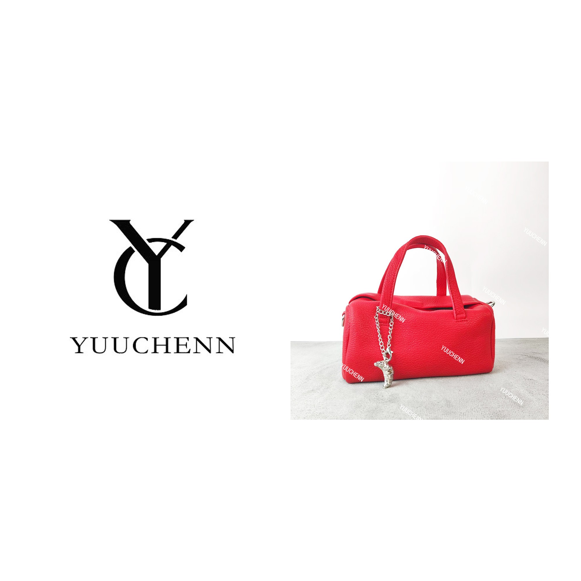 YUUCHENN/21cm原创设计高定真皮包 HH6505