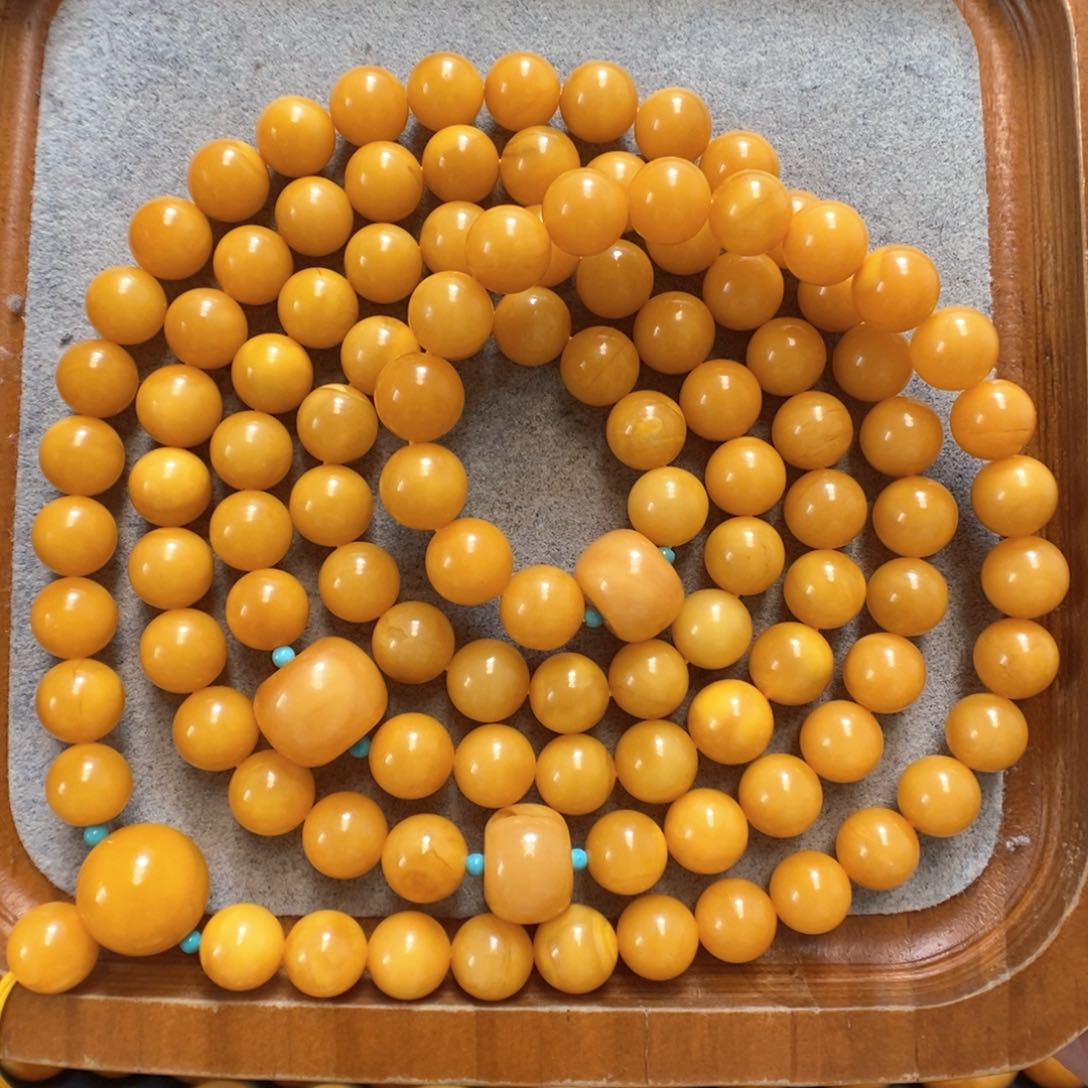 未镶嵌项链蜜蜡蜜蜡108