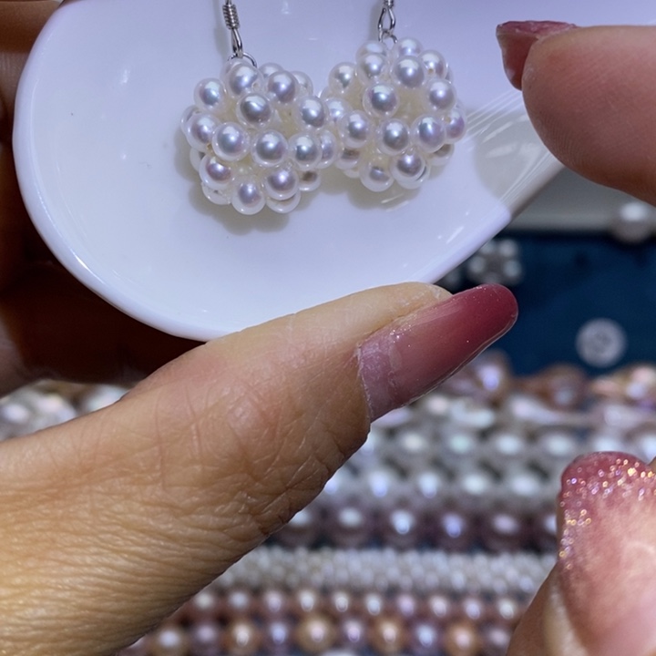 淡水珍珠银S925镶嵌珠宝首饰