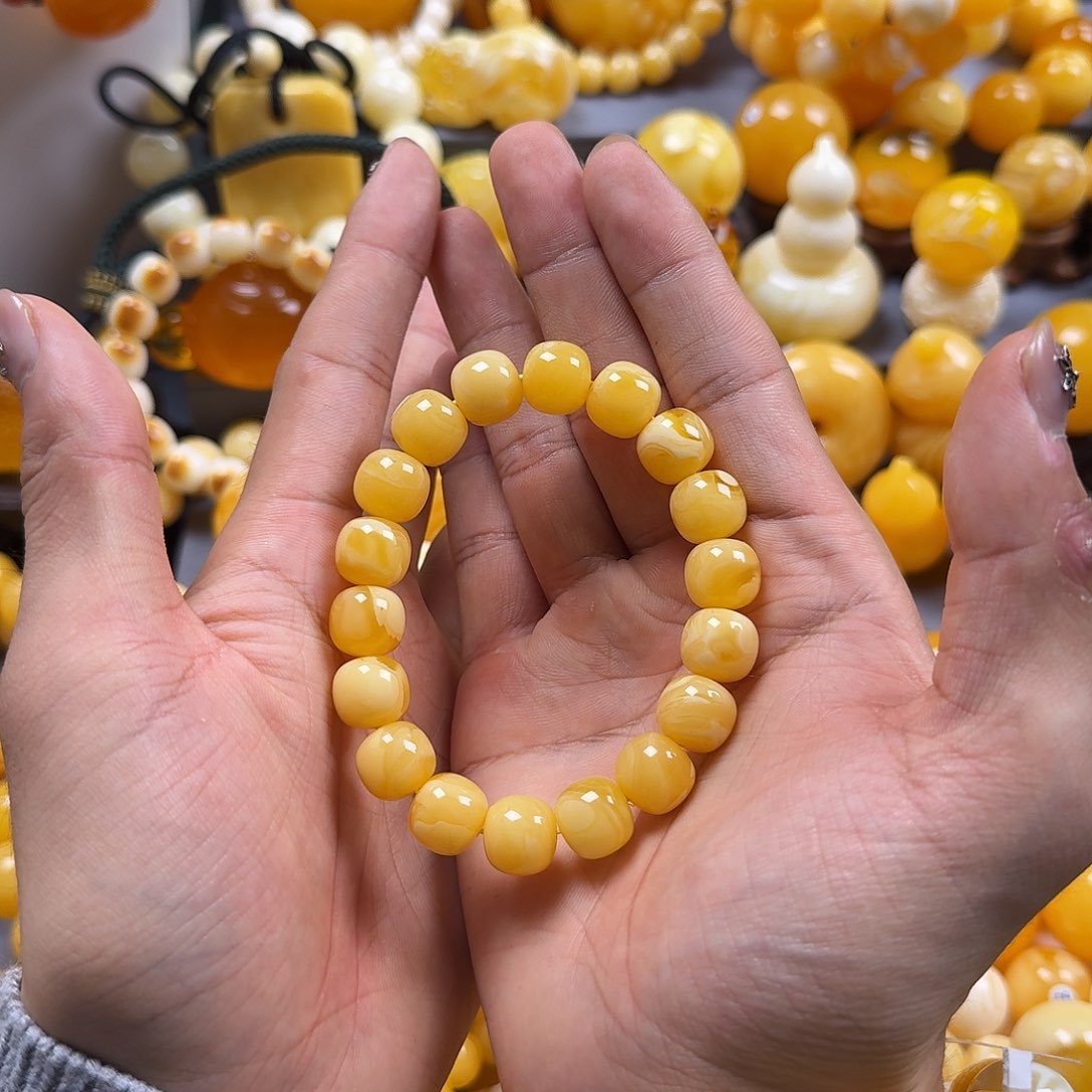 琥珀珠宝奇石未镶嵌同料老型12mm