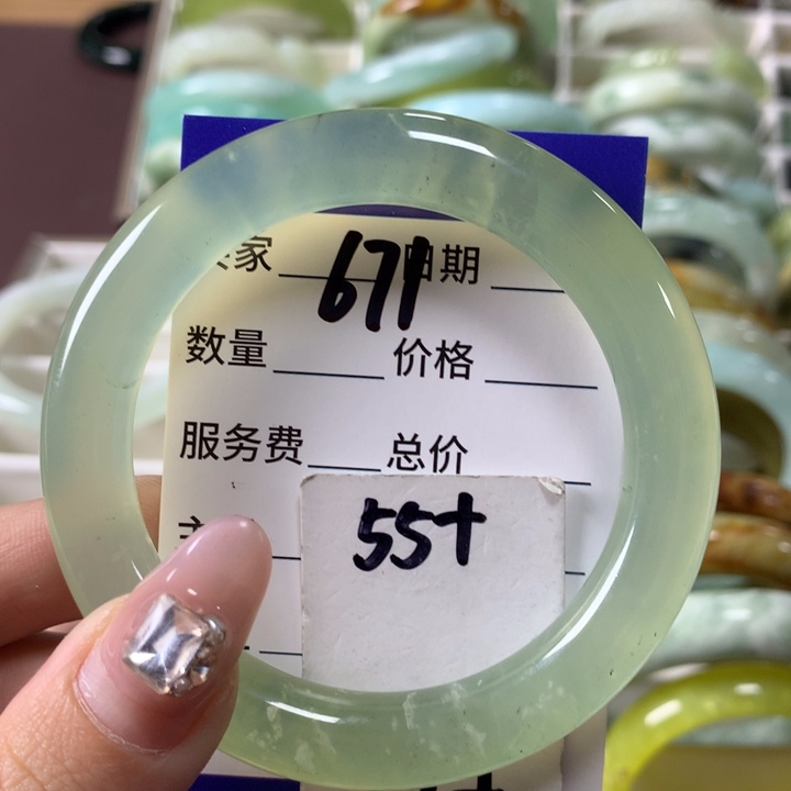 蛇纹石玉手镯未镶嵌671