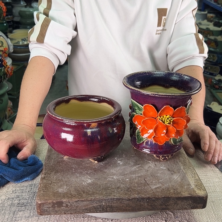 辉***煌泳坤堂石湾花盆陶瓷