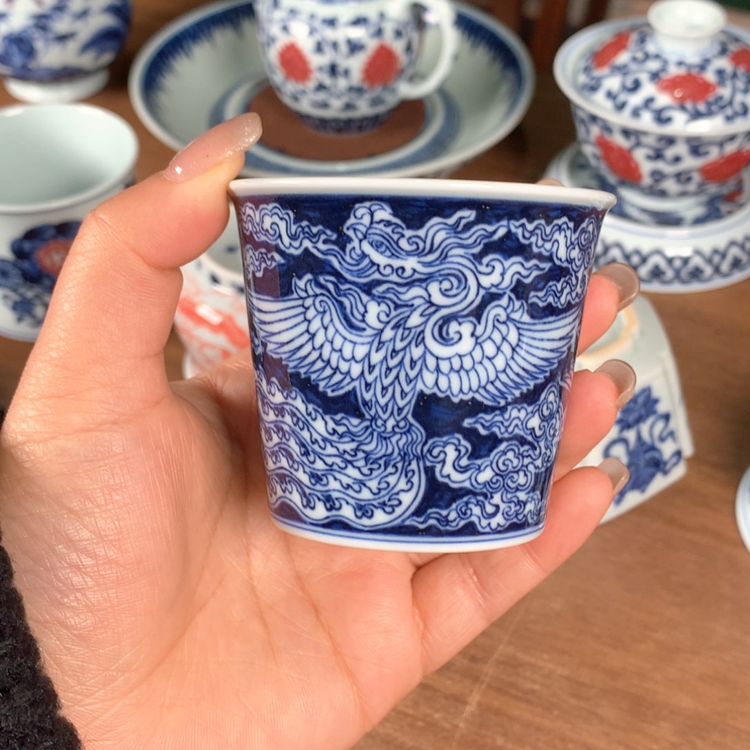 阳春白雪 青花釉里红