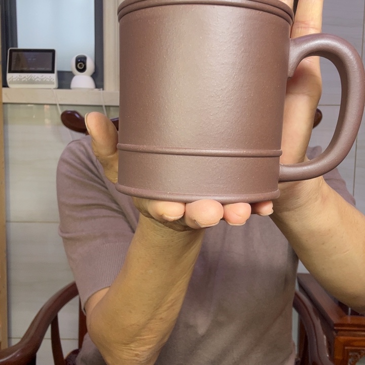 茶杯底槽青微瑕三件套盖杯400cc左右