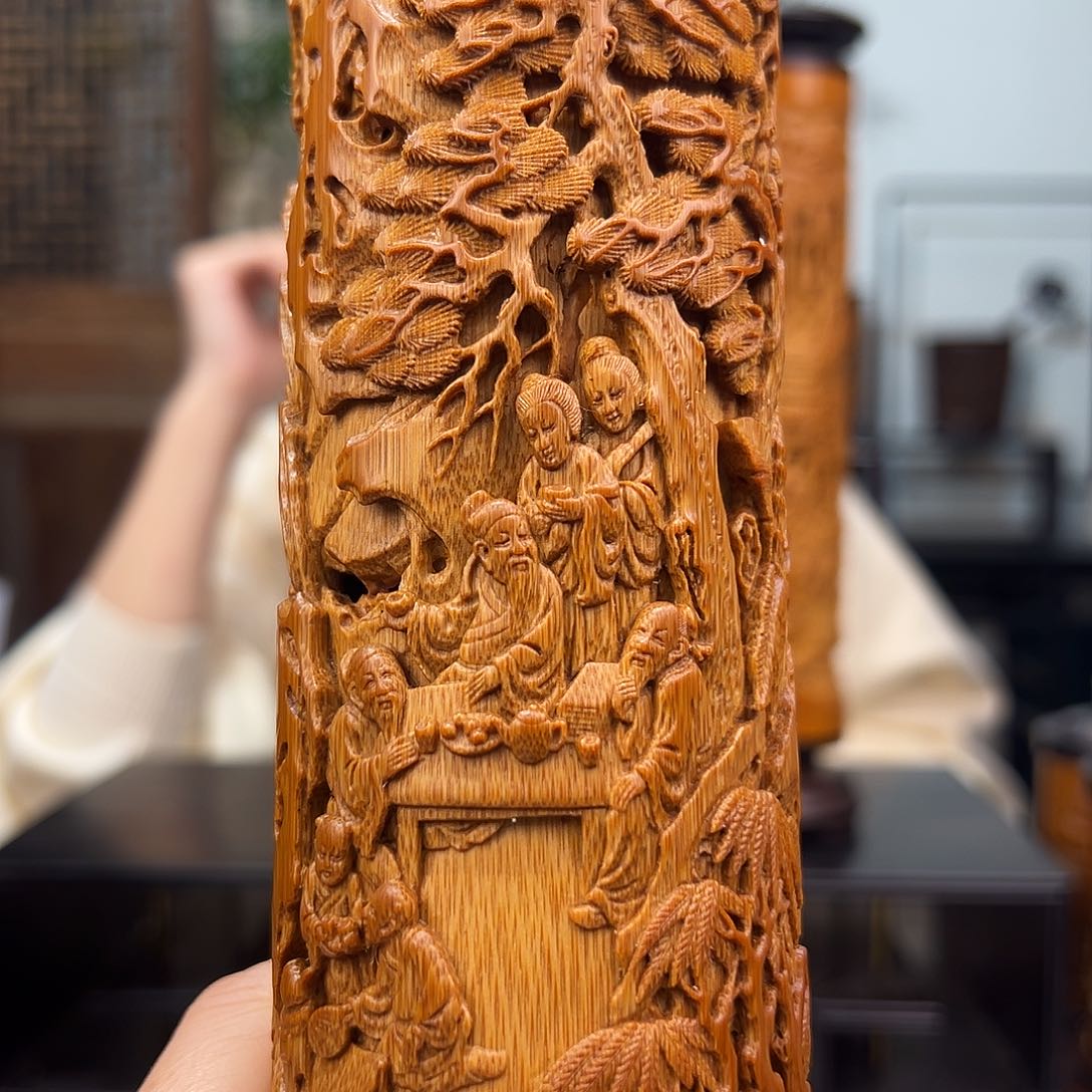 竹恬****然竹溪论画香筒竹