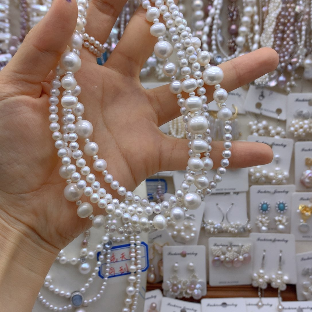 汐***语合金淡水珍珠项链耳饰