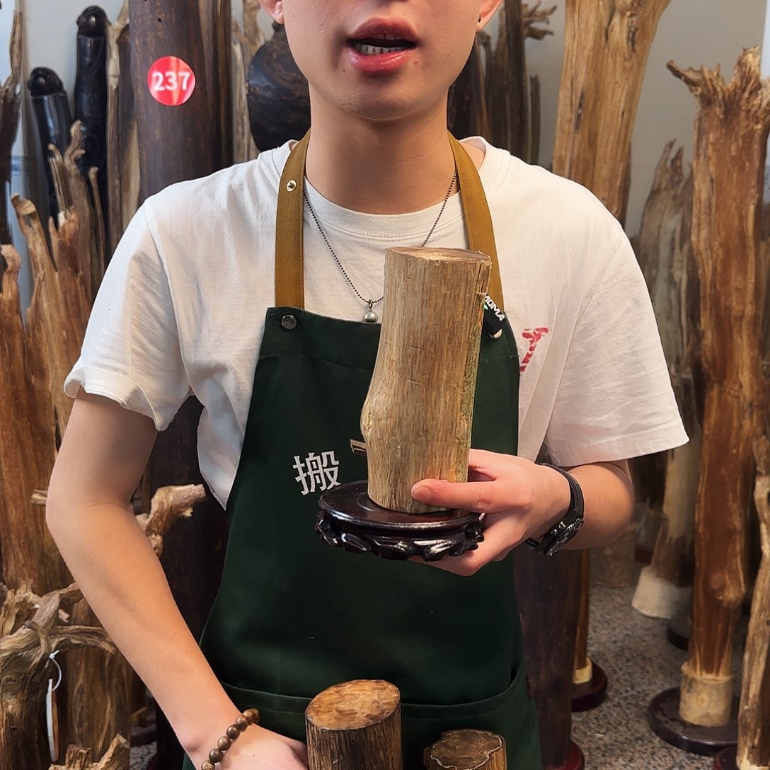 沉香摆件天然沉香原木摆件➕底座