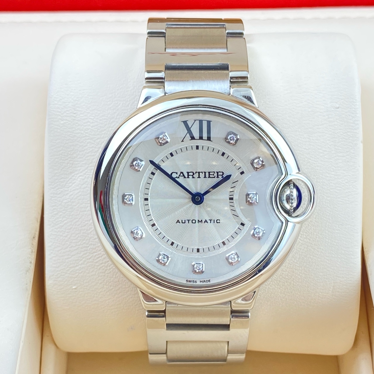 99新 Cartier/卡地亚 卡地亚蓝气球 自动机械 36m 钻刻 原价62500