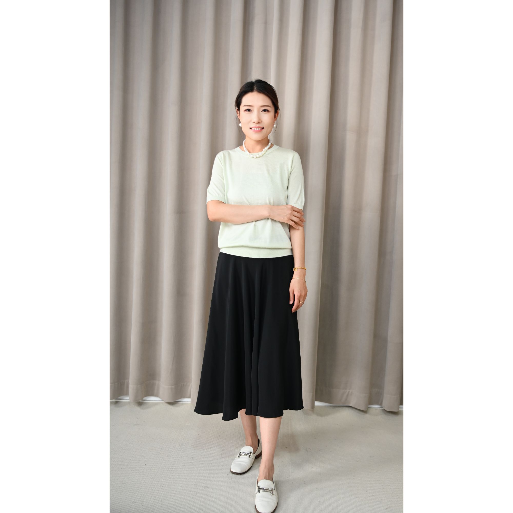 桑蚕丝百搭半裙气质休闲时尚半身裙夏季裙子春夏夏装女装