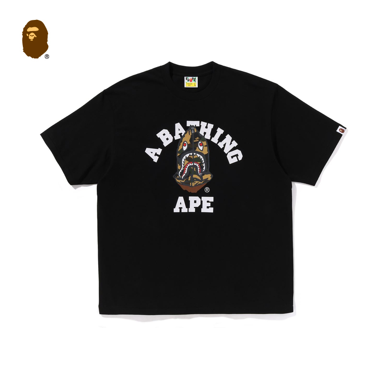 BAPE男装25秋冬鲨鱼图案印花T恤316101P