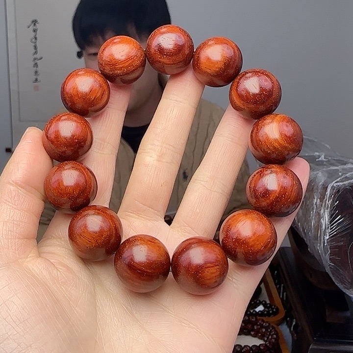 小叶紫檀手串/手链天**勤檀香紫檀1.8中