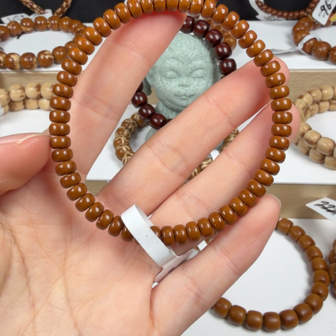 紫金鼠手串144纯肉算盘珠6mmD