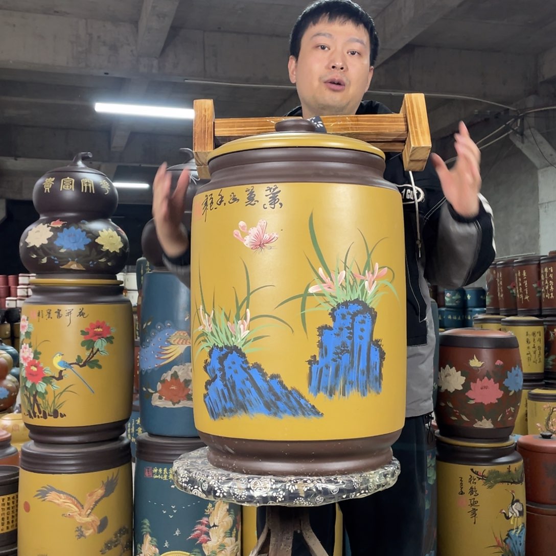 宜兴原矿紫砂茶叶罐
