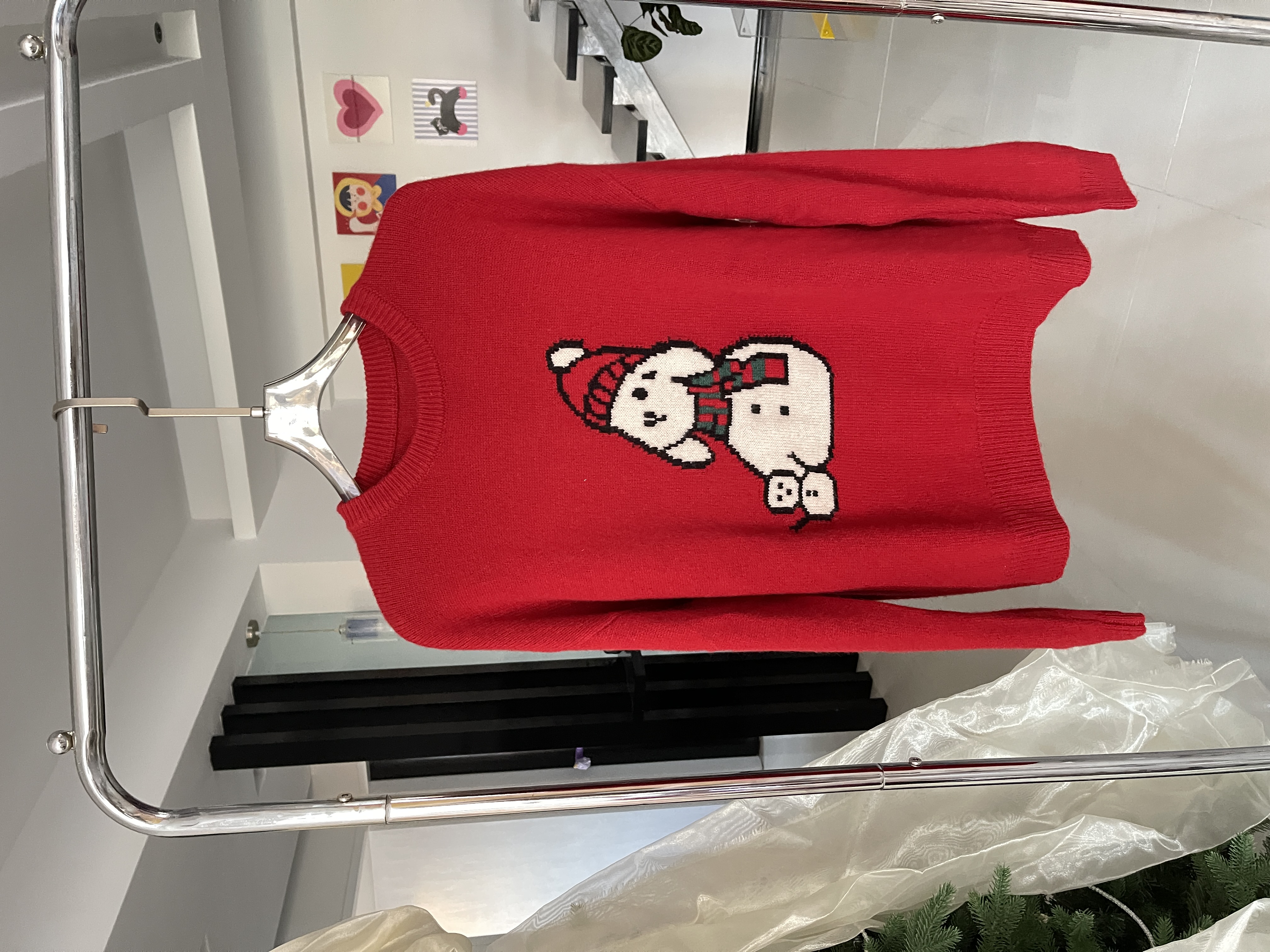 zhaoxiaopao/赵小泡高级红色毛衣秋冬设计感冬日氛围感上衣