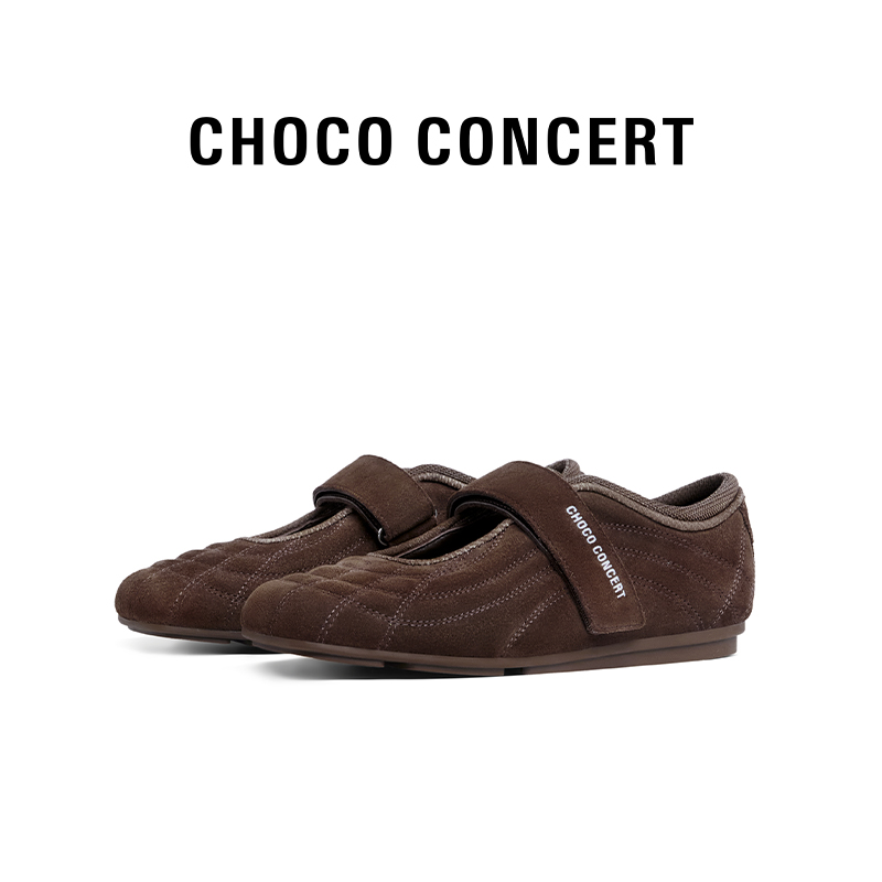 CHOCO CONCERT明星同款新款秋季流光风方头舒适软底百搭玛丽珍鞋