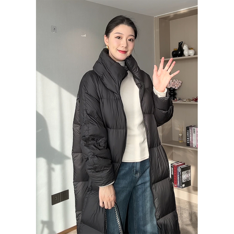 【双12福利款】极寒90白鸭绒羽绒服女冬加厚防风保暖宽松长款外套