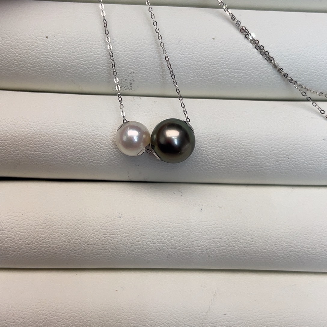 海水珍珠18K金镶嵌项链